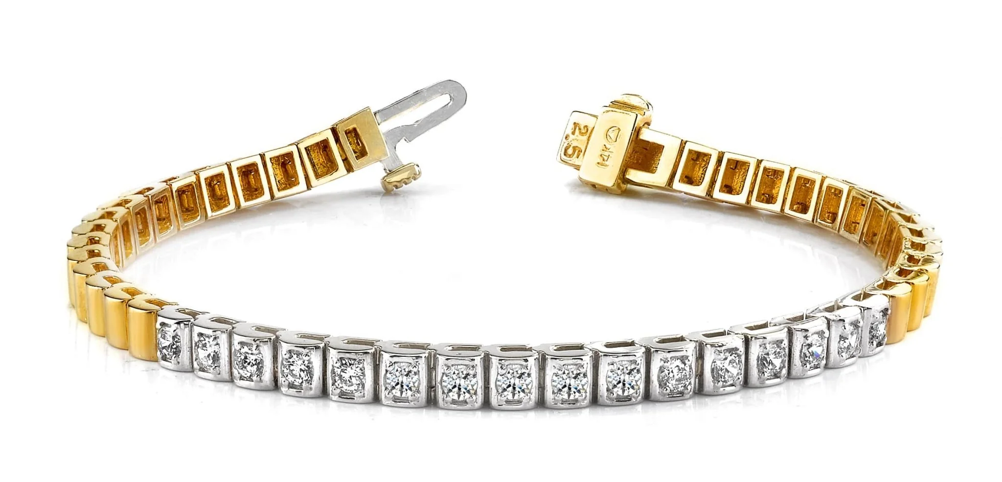 Box Link Diamond Bracelet with 0.53 ct.(finished) 2.25mm - Image 3