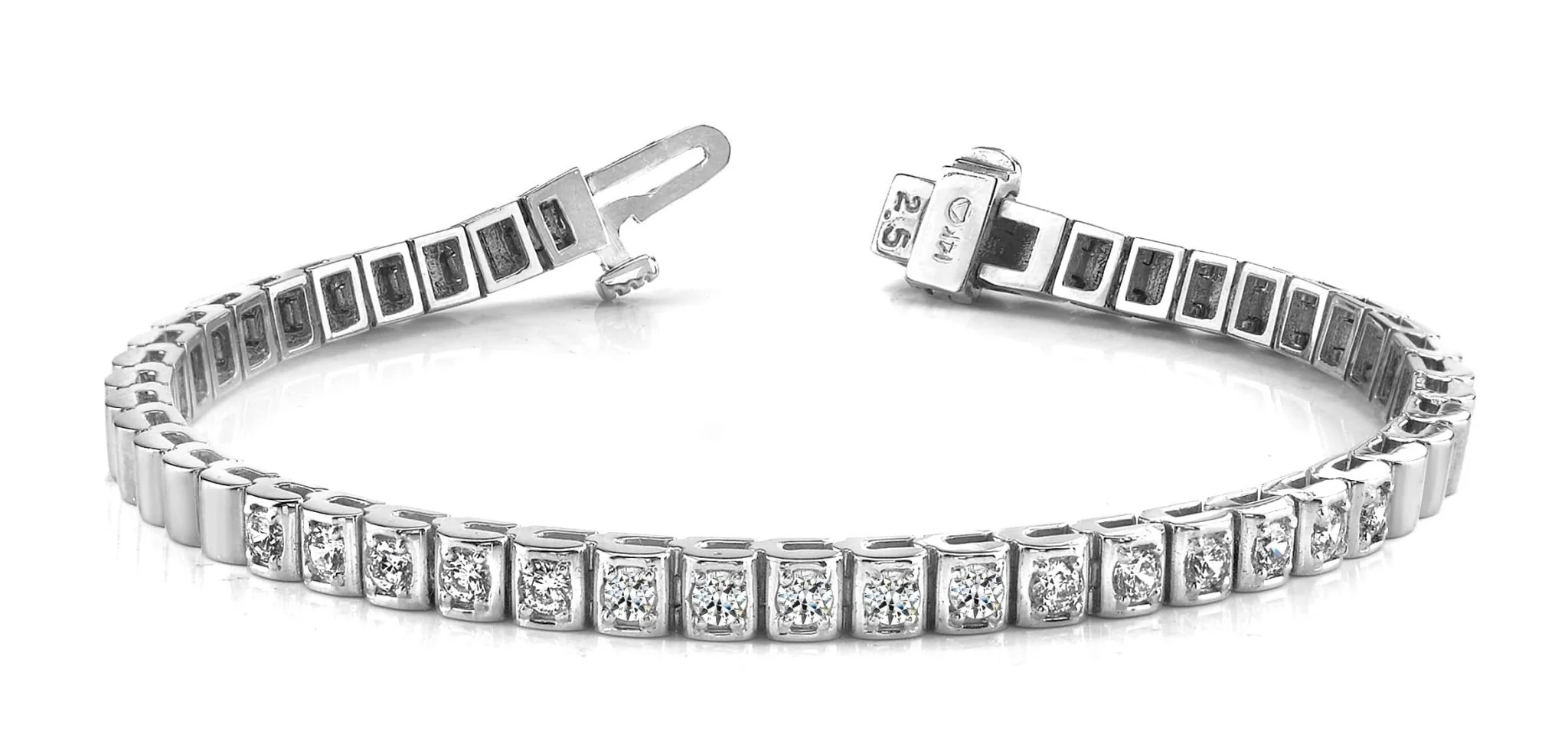 Box Link Diamond Bracelet with 0.53 ct.(finished) 2.25mm - Image 4