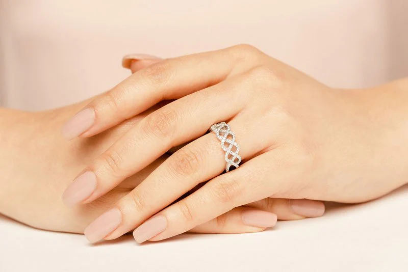 Braided Diamond Anniversary Ring with 0.58 ct.(finished) 1.2mm - Image 3