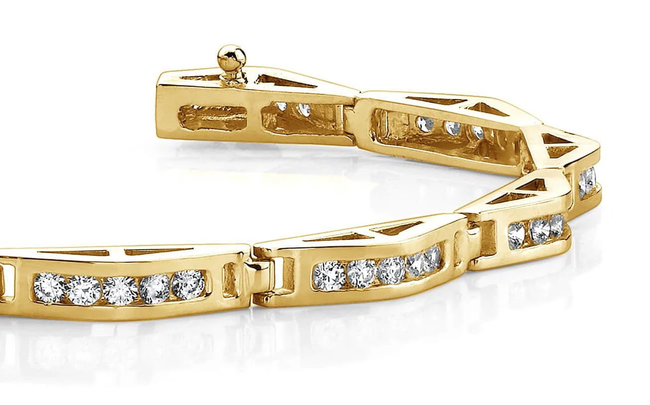 Bridge Link Diamond Bracelet with 1.98 ct.(finished) 2mm - Image 2