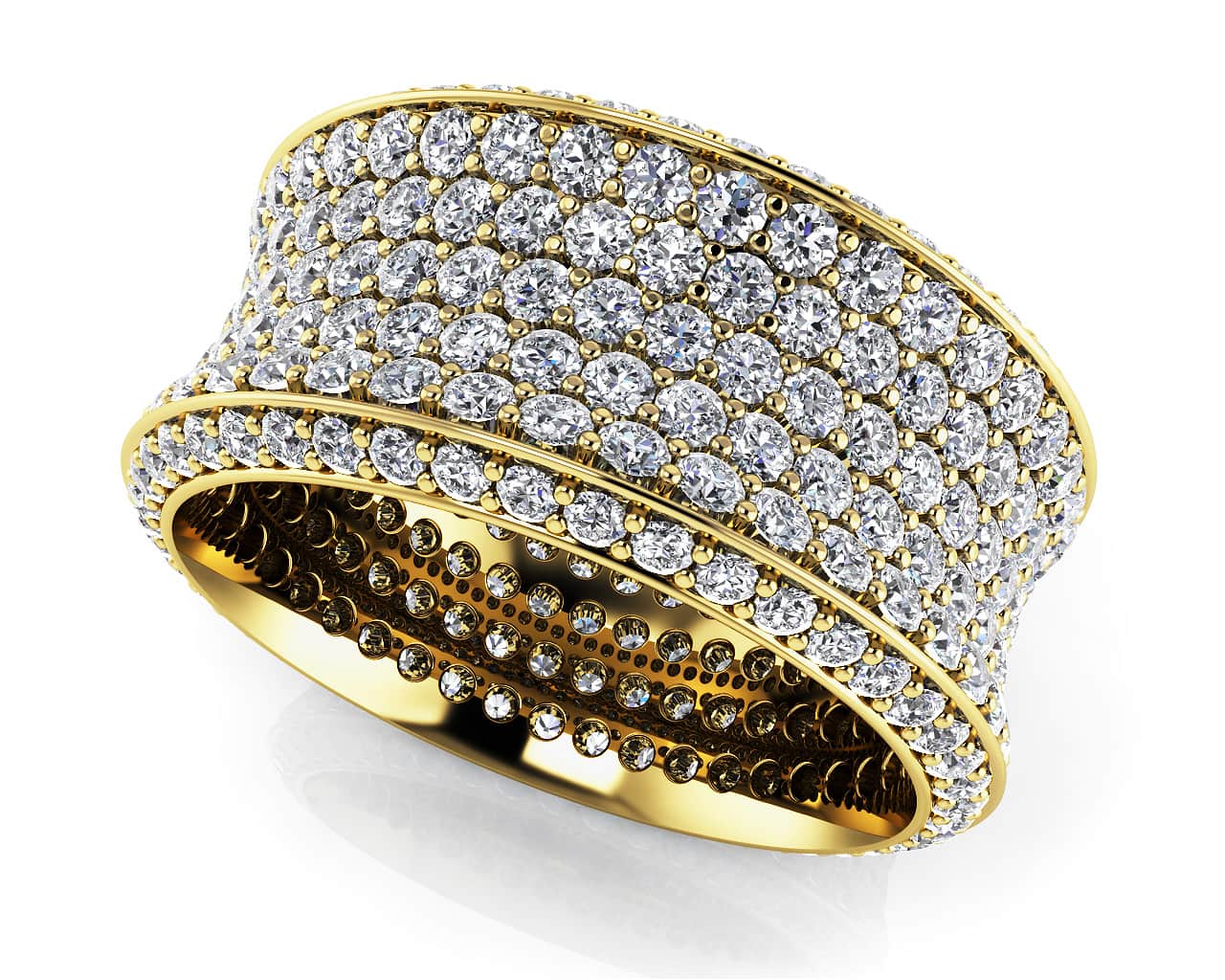 Brilliant 7 Row Lab-Grown Diamond Eternity Ring with 2.79 ct.(finished) 1.2mm, 1.3mm - Image 2