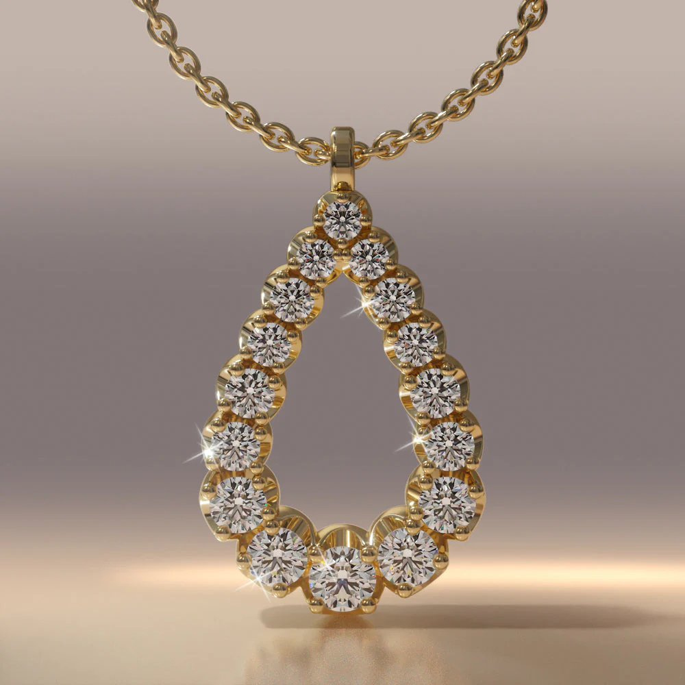 Brilliant Cut Graduated Diamond Pendant with 1.53 ct.(finished) - Image 4
