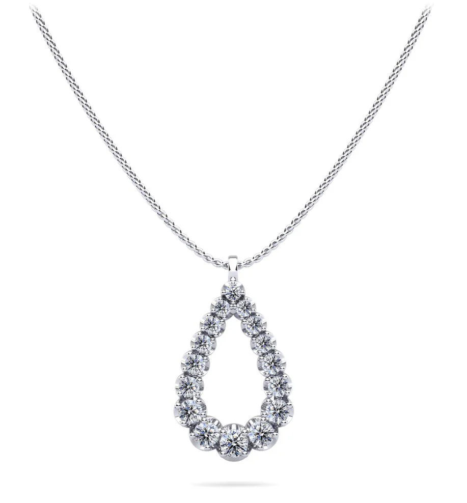 Brilliant Cut Graduated Lab-Grown Diamond Pendant with 0.54 ct.(finished)
