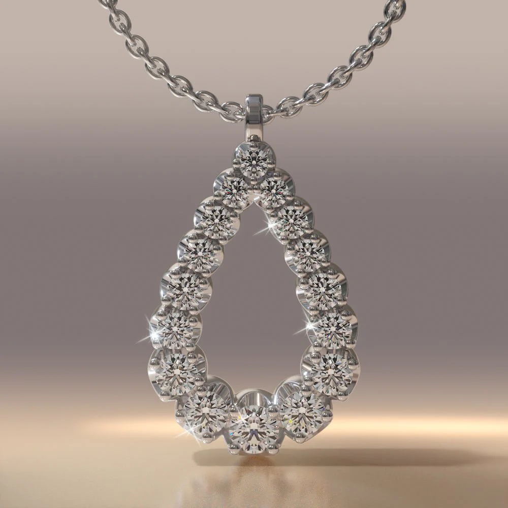 Brilliant Cut Graduated Lab-Grown Diamond Pendant with 0.54 ct.(finished) - Image 3