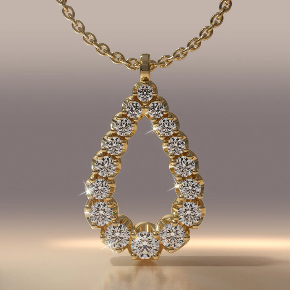 Brilliant Cut Graduated Lab-Grown Diamond Pendant with 1.53 ct.(finished) - Image 4