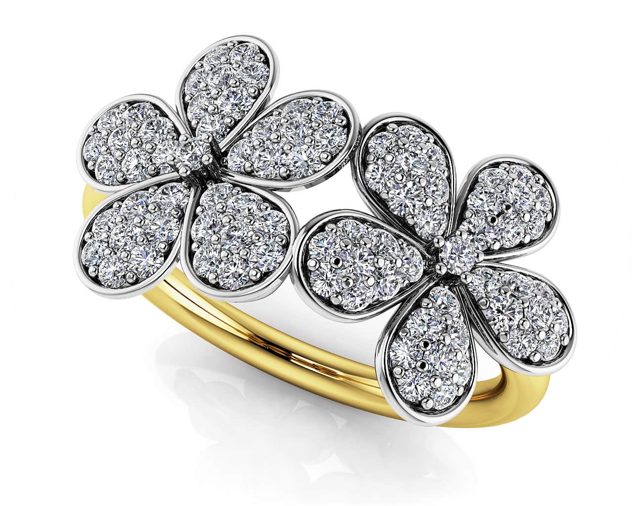 Brilliant Cut Joyful Flowers Lab-Grown Diamond Ring with 0.51 ct.(finished) - Image 2