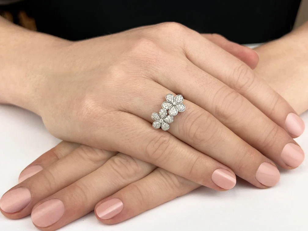 Brilliant Cut Joyful Flowers Lab-Grown Diamond Ring with 0.51 ct.(finished) - Image 3