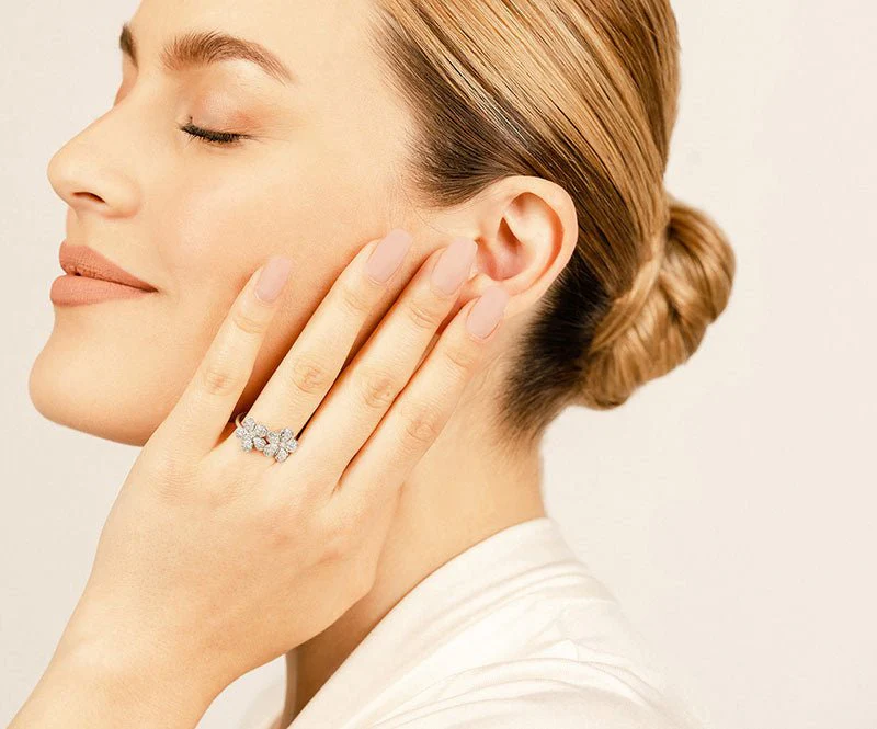 Brilliant Cut Joyful Flowers Lab-Grown Diamond Ring with 0.51 ct.(finished) - Image 4