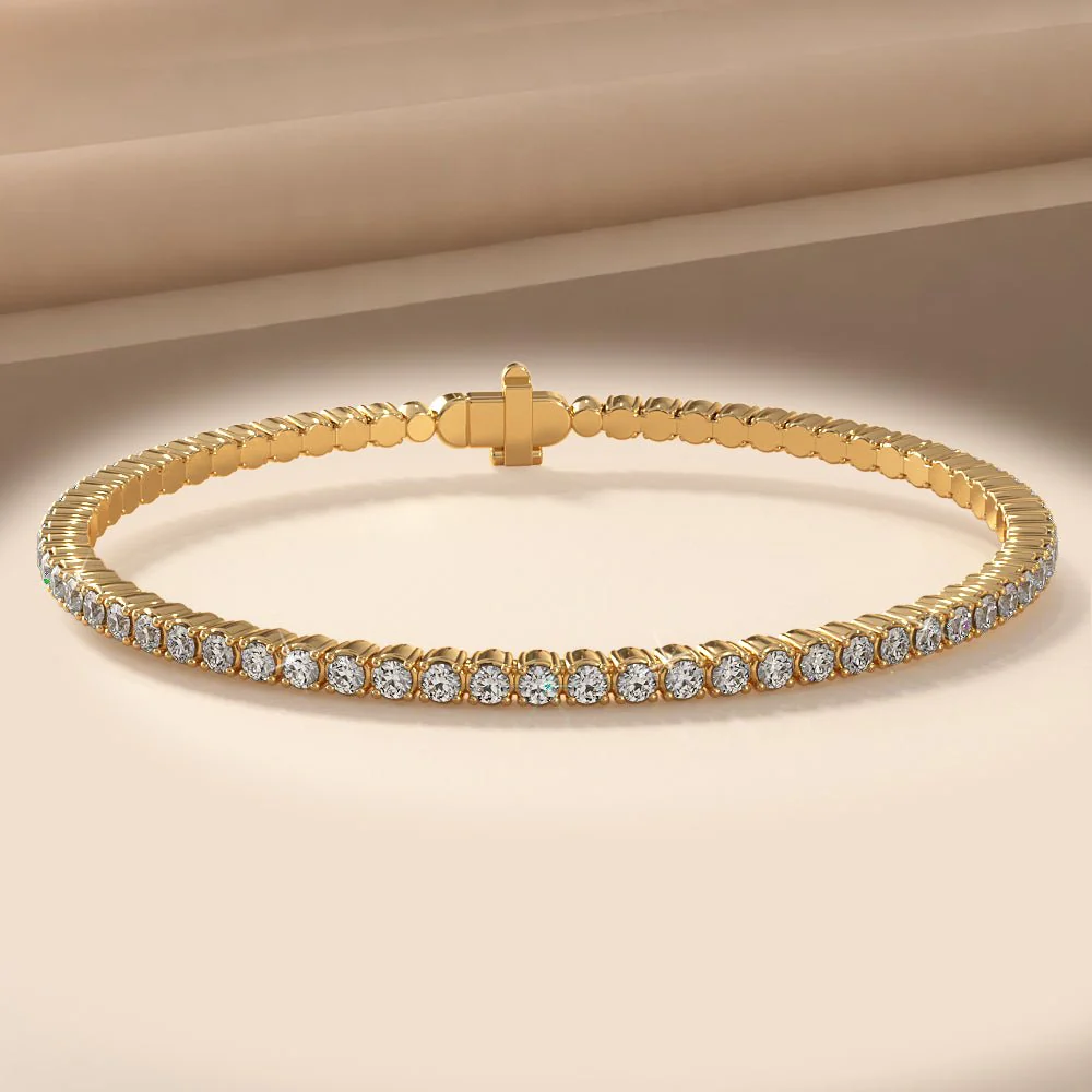Brilliant Cut Round Flexible Bangle Diamond with 2.05 ct.(finished) 2mm - Image 4