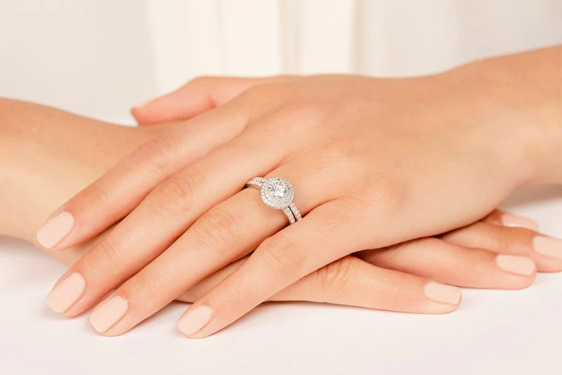 Brilliant Double Halo Lab-Grown Diamond Bridal Set with 2.26 ct. (1.50 ct. center diamond) - Image 5
