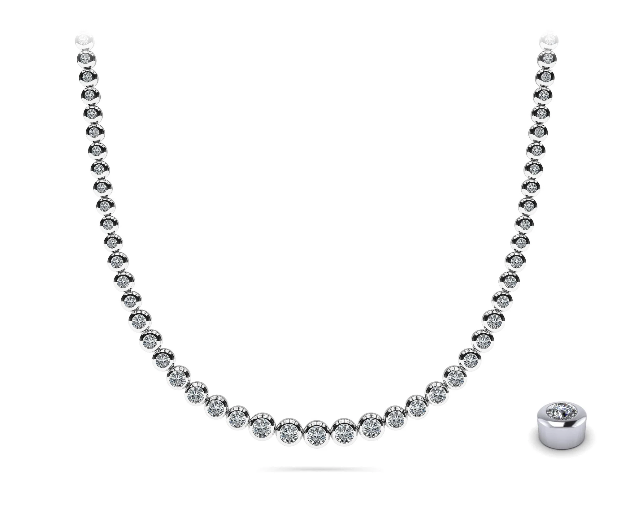 Brilliant Fire Graduated Diamond Strand Lab-Grown Diamond Necklace with 3.05 ct.(finished) - Image 3