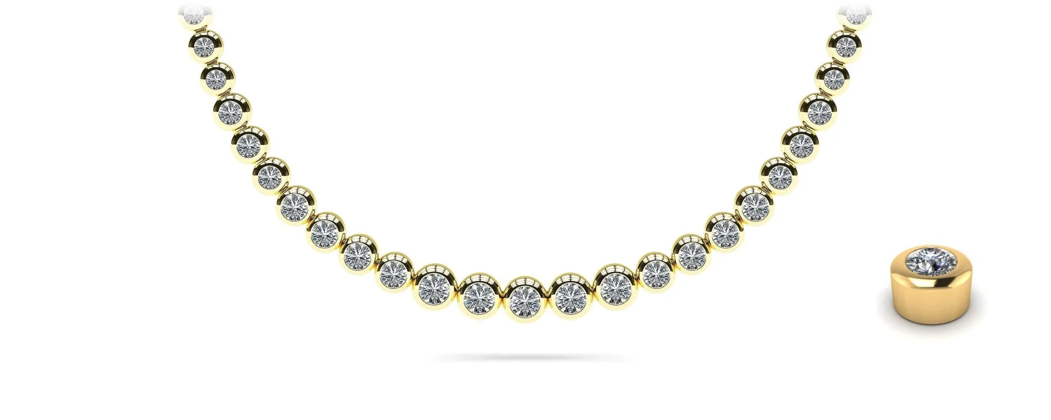 Brilliant Fire Graduated Diamond Strand Lab-Grown Diamond Necklace with 4.93 ct.(finished) - Image 2