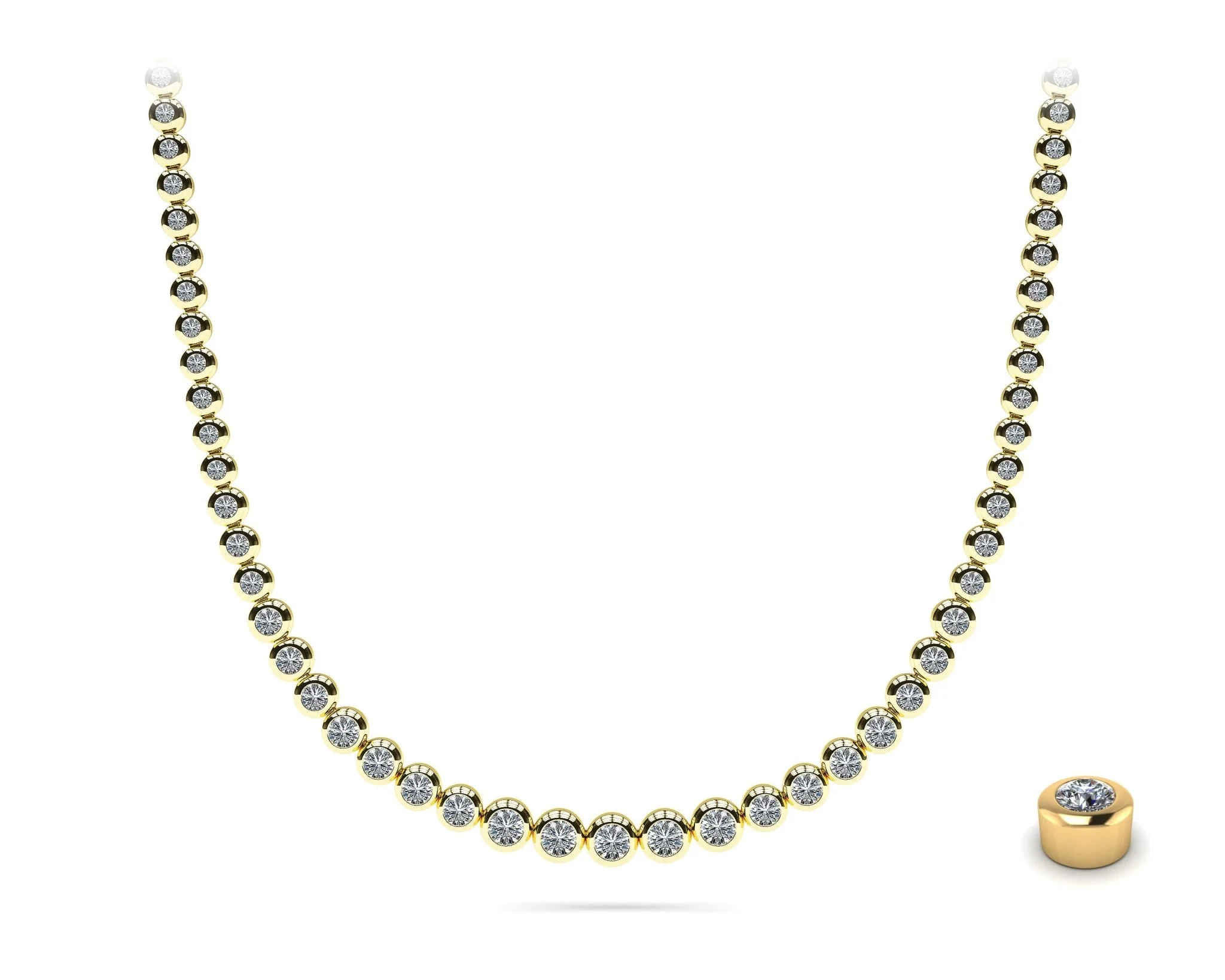 Brilliant Fire Graduated Diamond Strand Lab-Grown Diamond Necklace with 4.93 ct.(finished) - Image 4