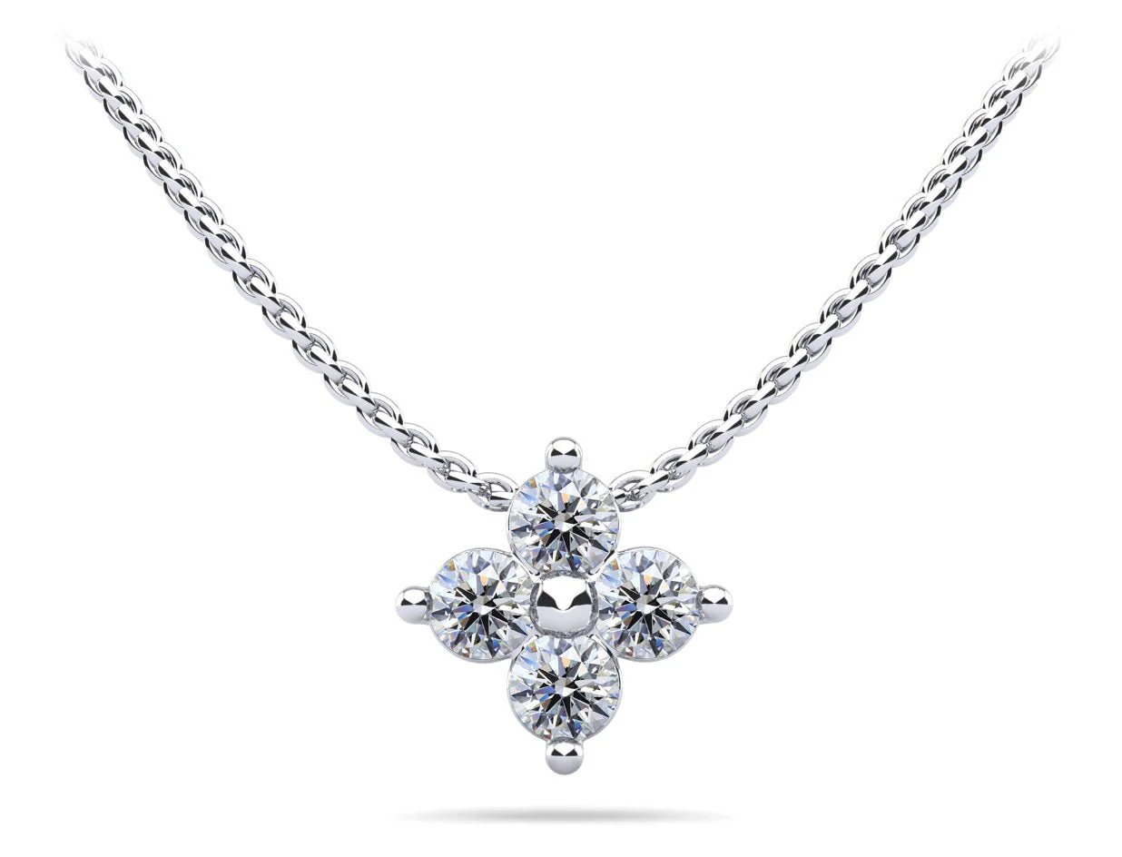 Brilliant Four Diamond Pendant with 0.48 ct.(finished) 3.2mm