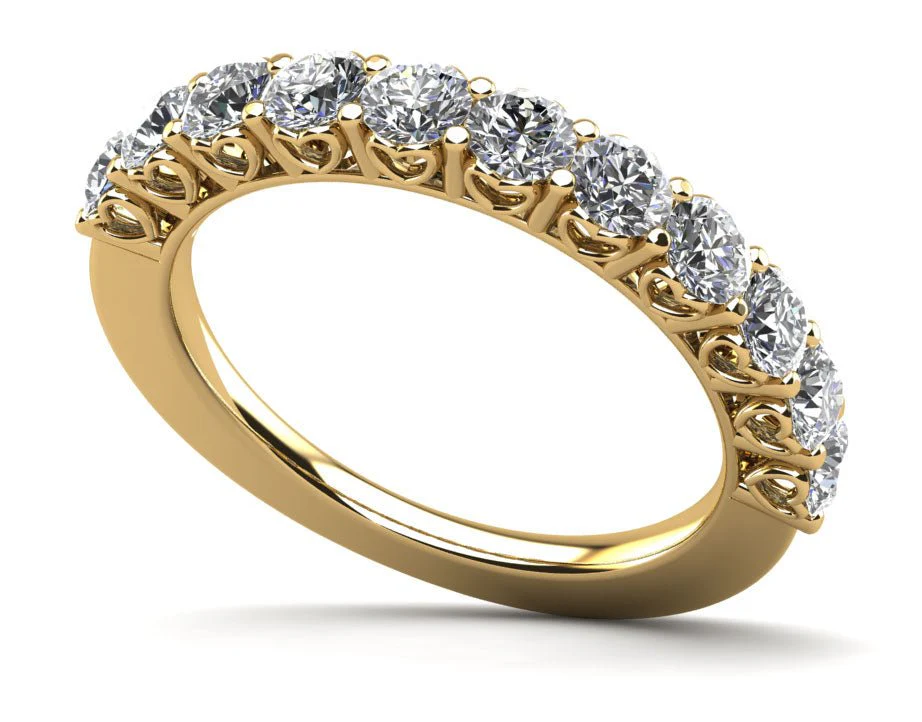 Brilliant Sweetheart Lab-Grown Diamond Anniversary Ring with 0.50 ct.(finished) 2mm - Image 2