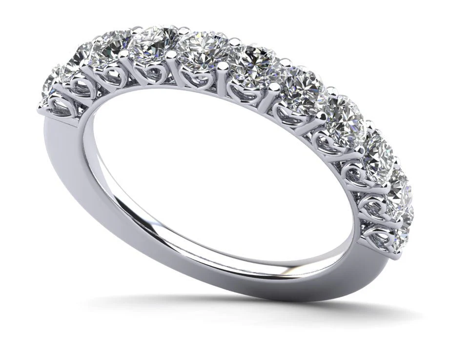 Brilliant Sweetheart Lab-Grown Diamond Anniversary Ring with 1.75 ct.(finished) 4mm