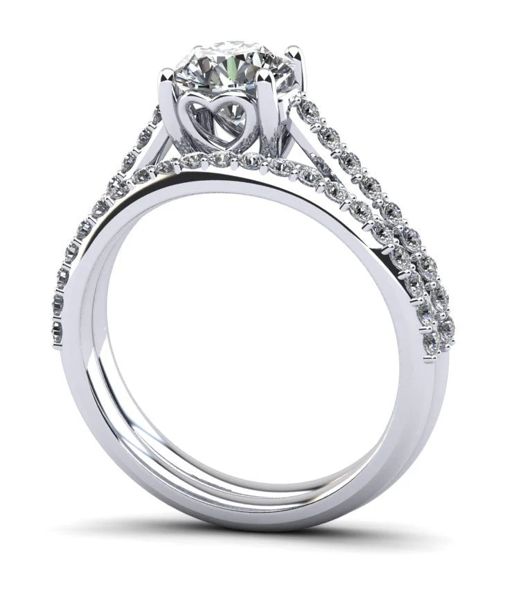 Brilliant Sweetheart Lab-Grown Diamond Bridal Set with 2.48 ct. (2.00 ct. center diamond)