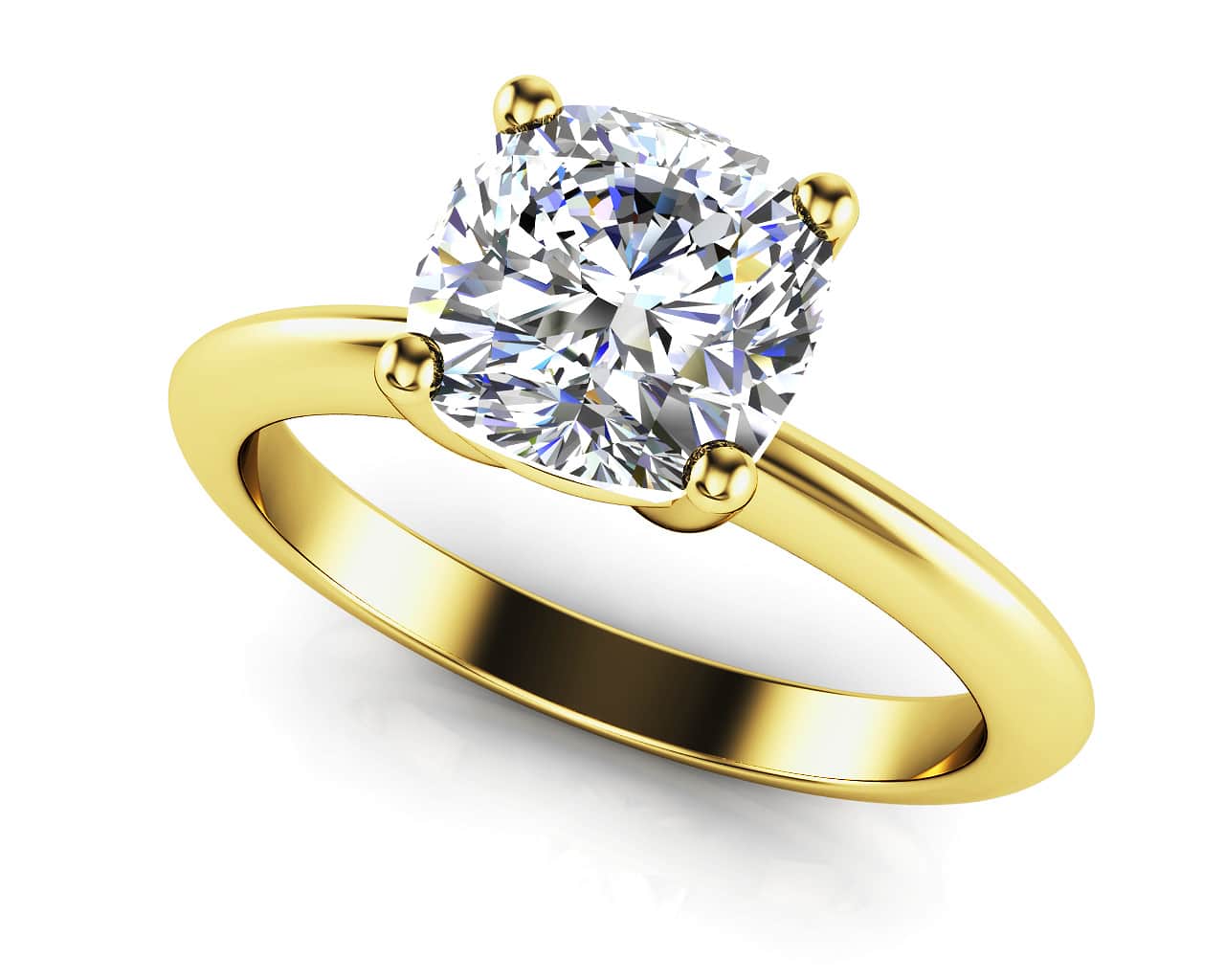 Captivating Cushion Cut Solitaire Diamond Engagement Ring with 2.00 ct.(finished) 7mm - Image 2