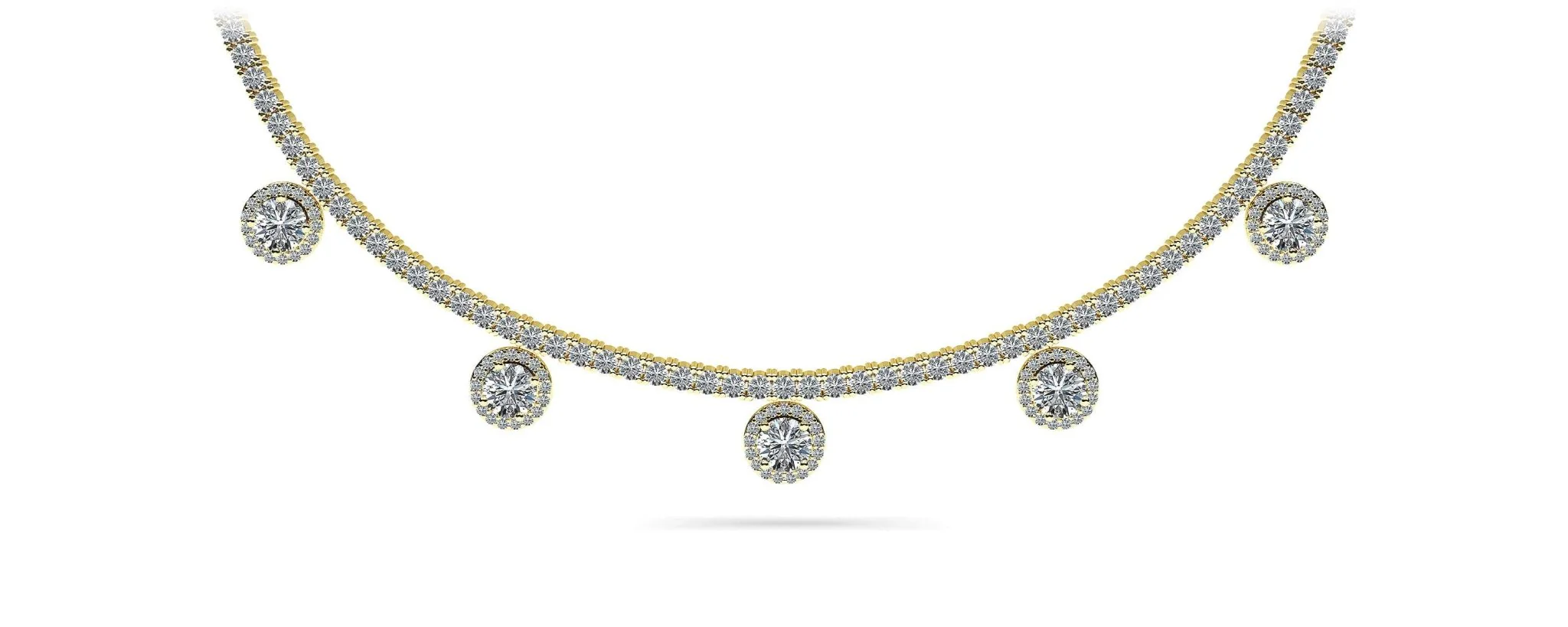 Captivating Diamond Tennis Lab-Grown Diamond Necklace with 8.53 ct.(finished) 1mm, 2.2mm, 4.5mm - Image 2