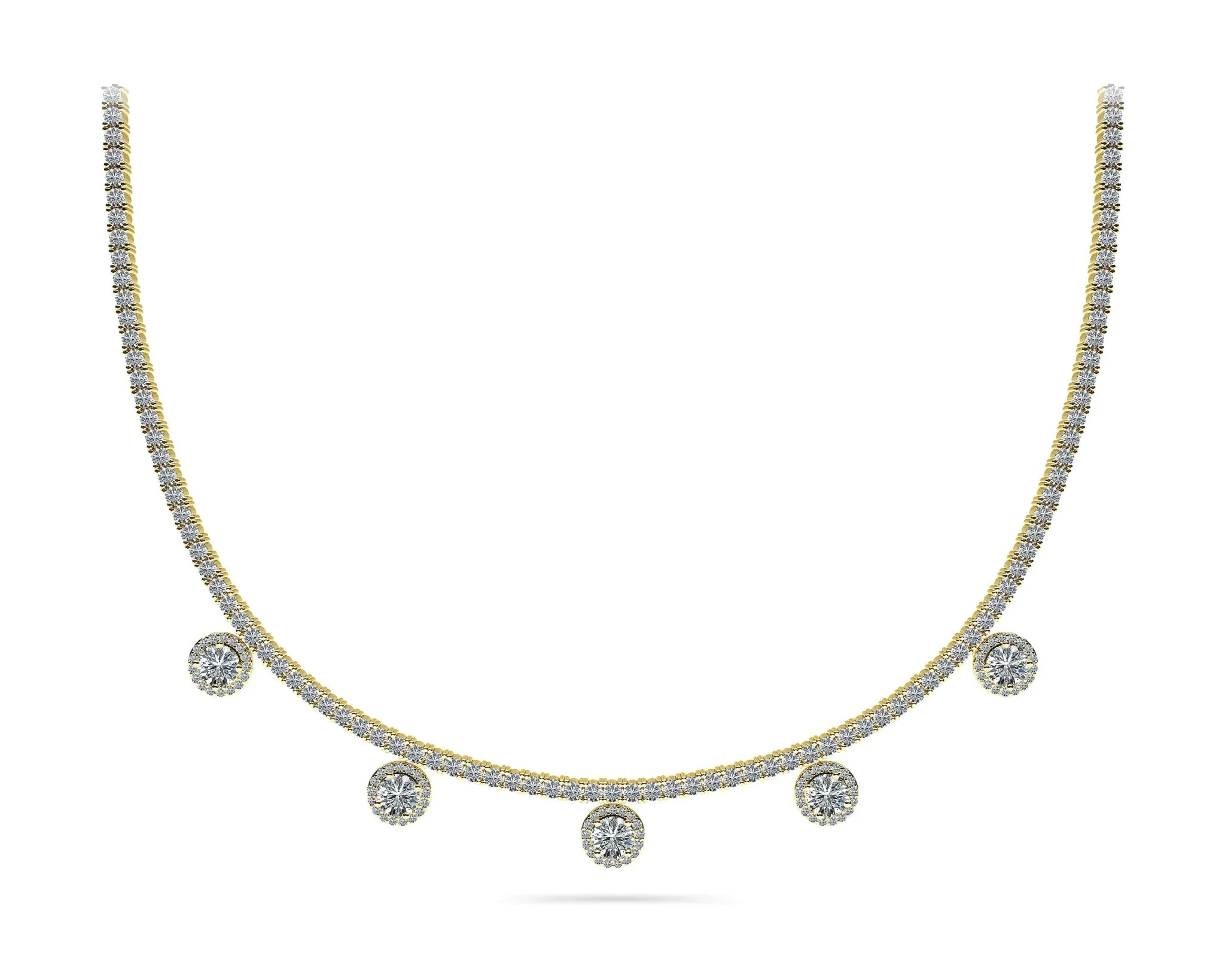 Captivating Diamond Tennis Lab-Grown Diamond Necklace with 8.53 ct.(finished) 1mm, 2.2mm, 4.5mm - Image 6