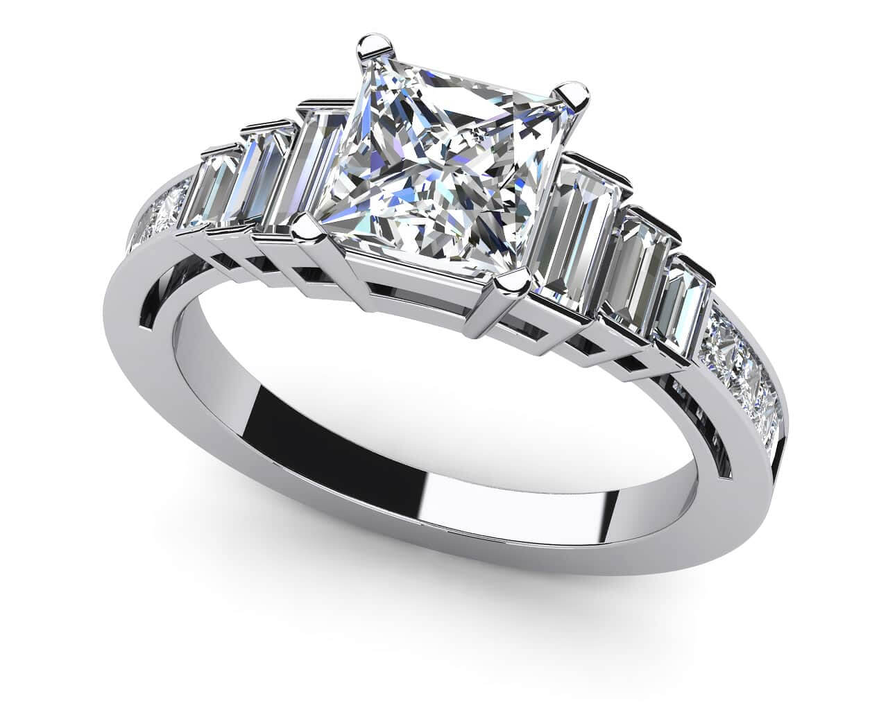 Captivating Love Diamond Engagement Ring with 2.39 ct. (1.50 ct. center diamond)