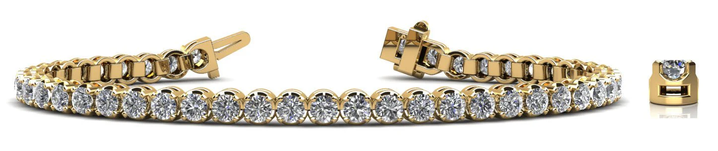 Captivating Shimmer Diamond  Tennis Bracelet with 4.73 ct.(finished) 3mm - Image 5