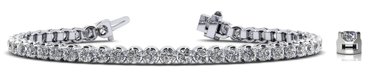 Captivating Shimmer Lab-Grown Diamond Tennis Bracelet with 3.06 ct.(finished) 2.5mm - Image 4