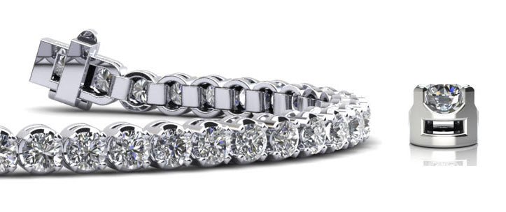 Captivating Shimmer Lab-Grown Diamond Tennis Bracelet with 4.73 ct.(finished) 3mm