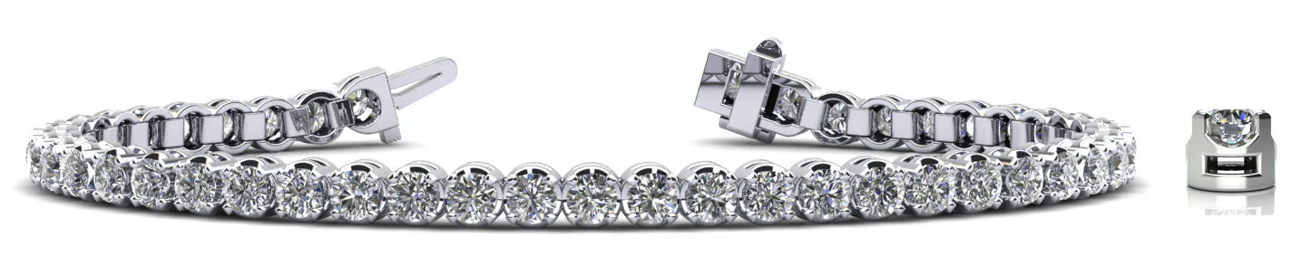 Captivating Shimmer Lab-Grown Diamond Tennis Bracelet with 4.92 ct.(finished) 3.2mm - Image 4