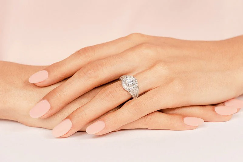 Cascading Diamond Engagement Ring with 1.91 ct. (1.25 ct. center diamond) - Image 3