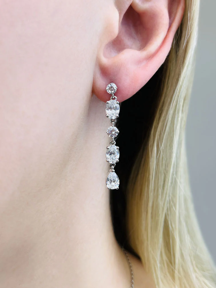 Celebration Diamond Drop Diamond Earrings with 5.98 ct.(finished) - Image 3
