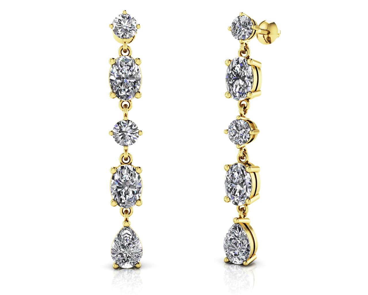 Celebration Diamond Drop Lab-Grown Diamond Earrings with 5.98 ct.(finished) - Image 2