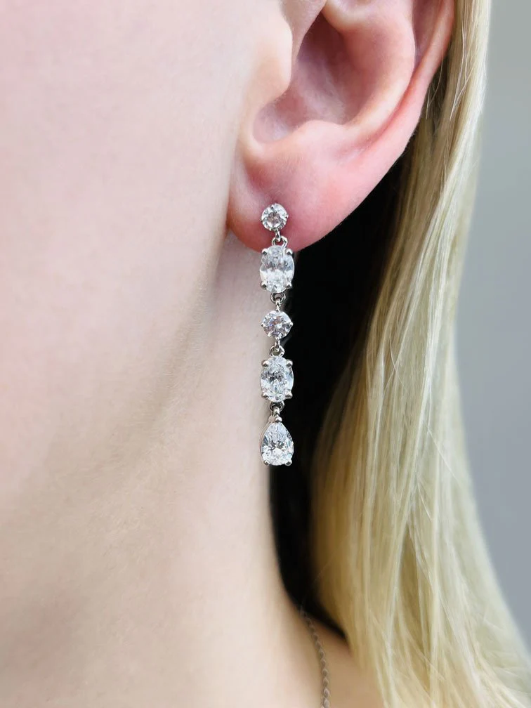 Celebration Diamond Drop Lab-Grown Diamond Earrings with 5.98 ct.(finished) - Image 3