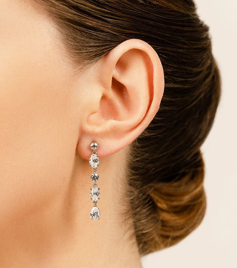 Celebration Diamond Drop Lab-Grown Diamond Earrings with 5.98 ct.(finished) - Image 4