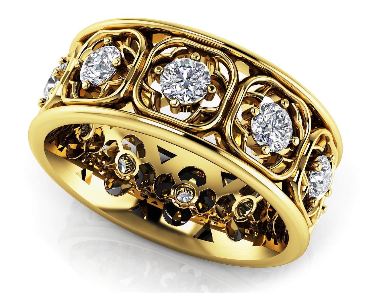Center Of My Heart Diamond Eternity Ring  with 1.15 ct.(finished) 3.1mm - Image 2