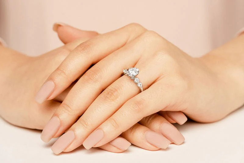 Channel Band Lab-Grown Diamond Engagement Ring with 1.28 ct. (1.00 ct. center diamond) - Image 3