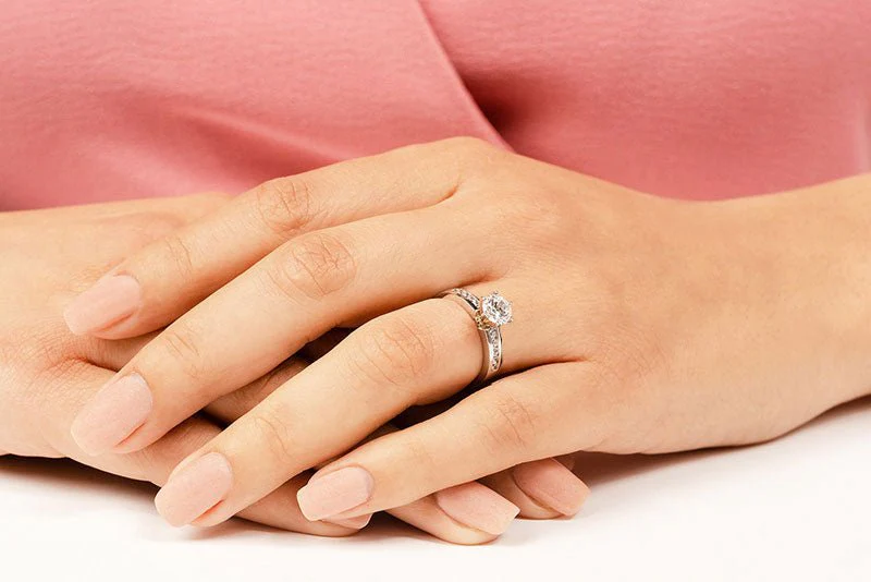 Channel Band Diamond Ring Lab-Grown Diamond  with 0.97 ct. (0.75 ct. center diamond) - Image 3