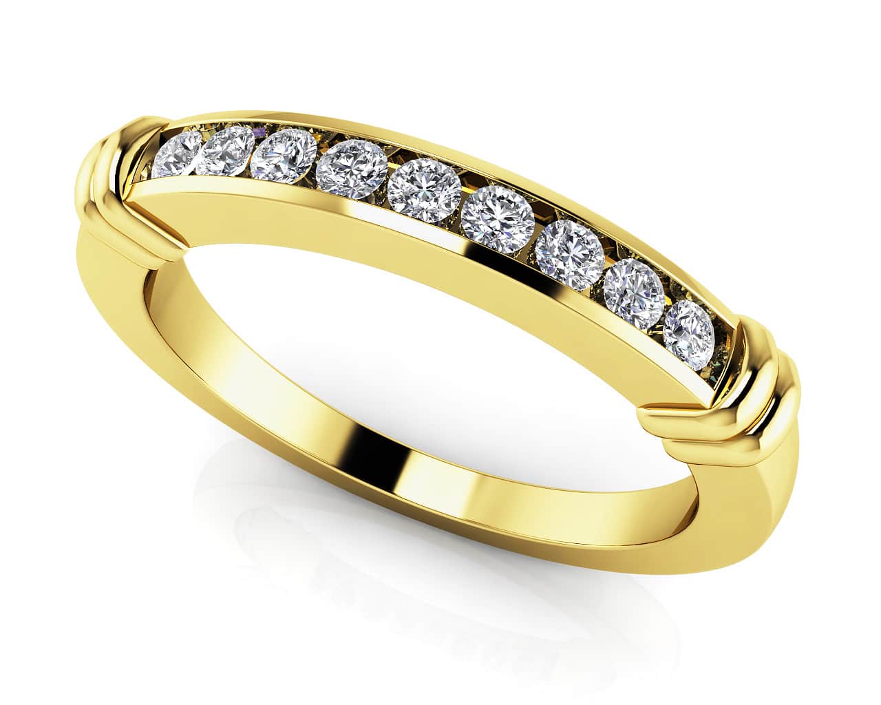 Channel Belt Diamond Band In Diamond  with 0.18 ct.(finished) 1.6mm - Image 2