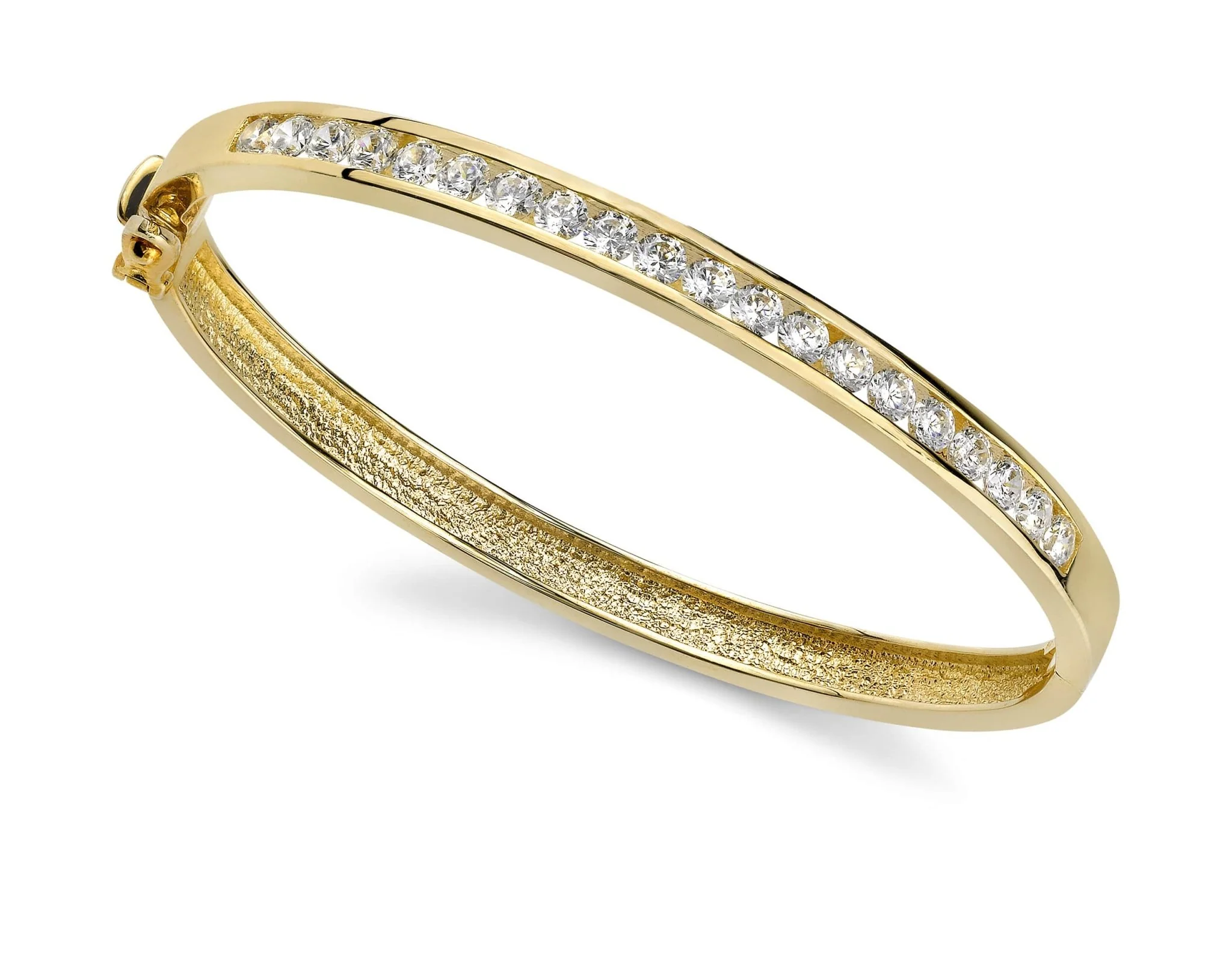 Channel Set Lab-Grown Diamond Bangle with 2.00 ct.(finished) 3mm - Image 2