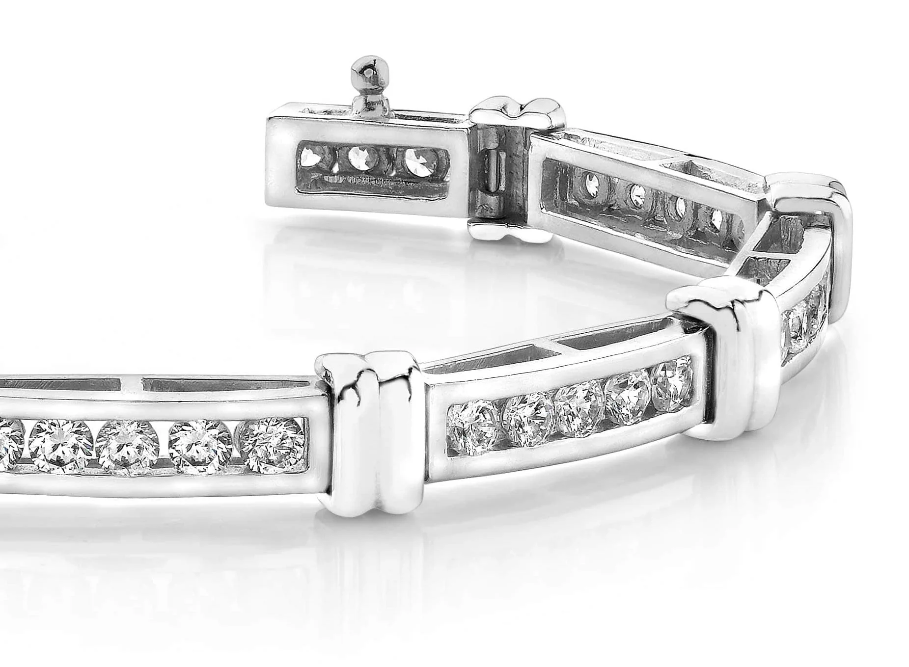 Channel Set Diamond Bracelet with 1.50 ct.(finished) 2mm
