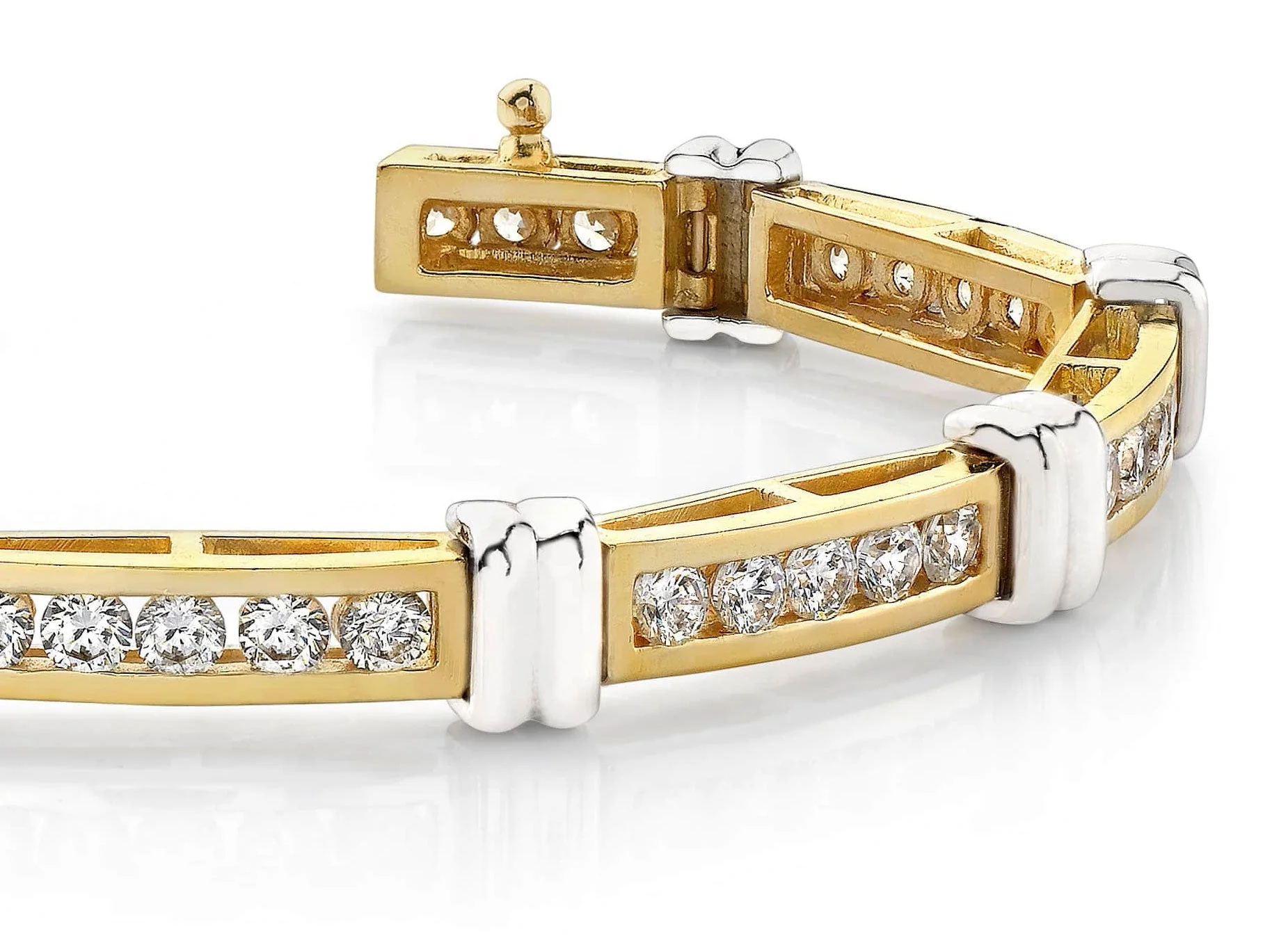Channel Set Diamond Bracelet with 1.50 ct.(finished) 2mm - Image 2