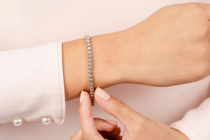 Channel Set Round Lab-Grown Diamond Tennis Bracelet with 3.06 ct.(finished) 2.6mm - Image 3