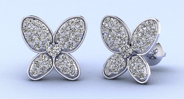 Charming Butterfly Diamond Lab-Grown Diamond Studs with 0.33 ct.(finished) 1mm, 1.5mm - Image 5
