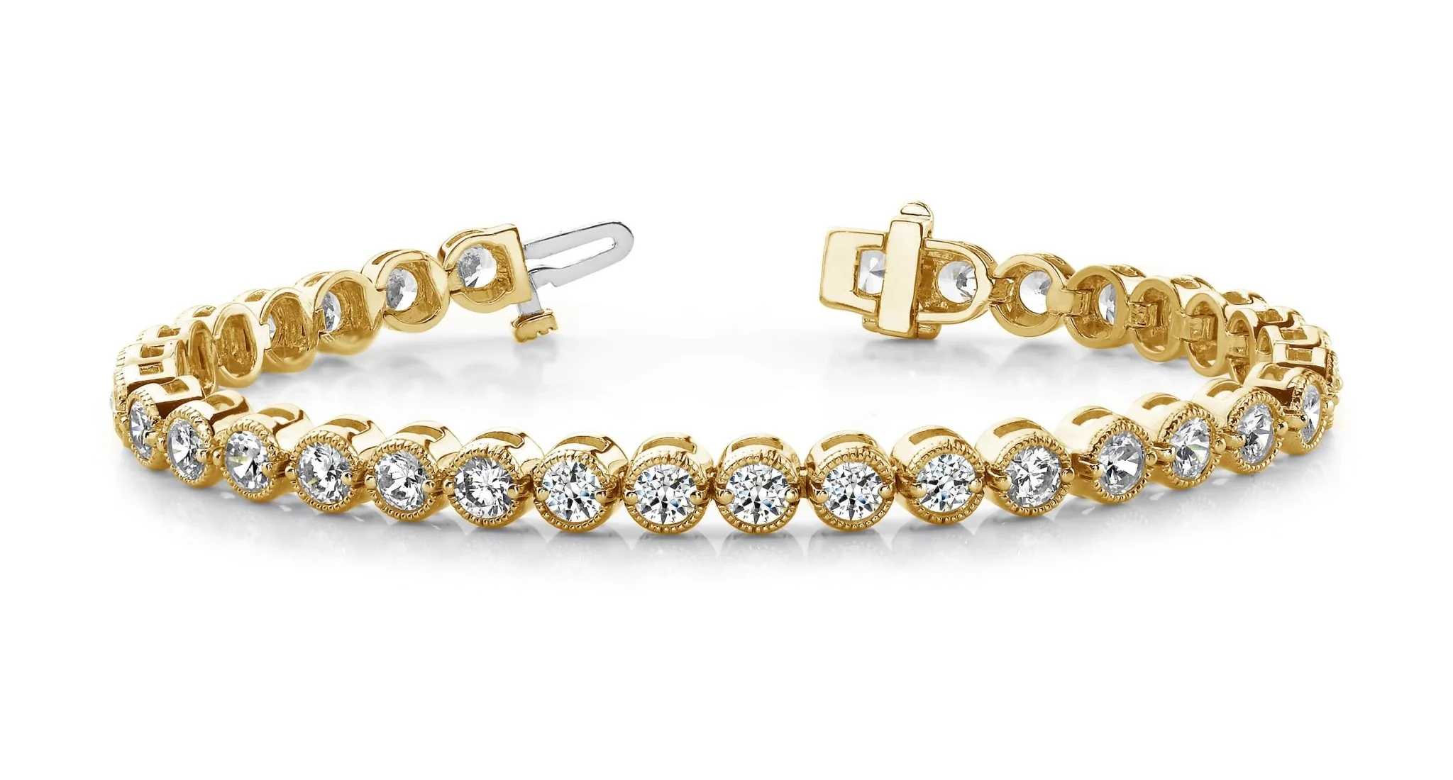 Circle Milgrain Diamond Bracelet with 3.12 ct.(finished) 2.5mm - Image 5