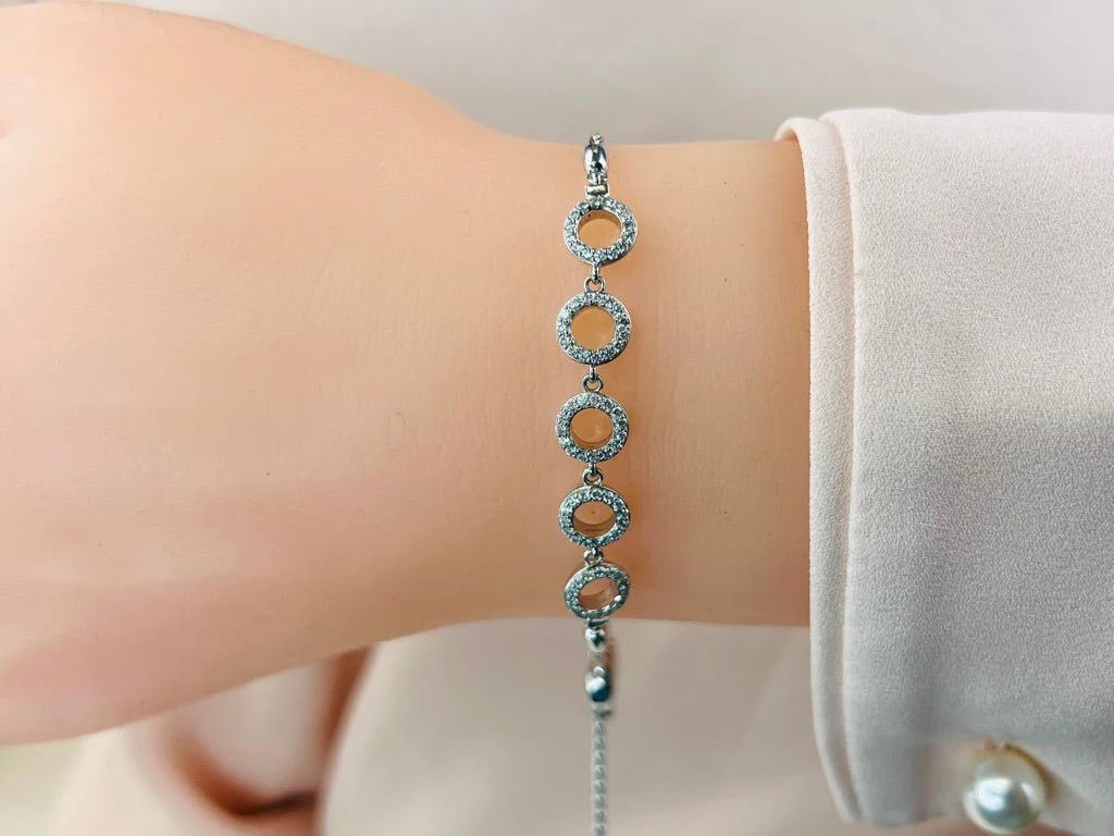 Circles Of Love Adjustable Lab-Grown Diamond Bracelet with 0.53 ct.(finished) 1.1mm - Image 3