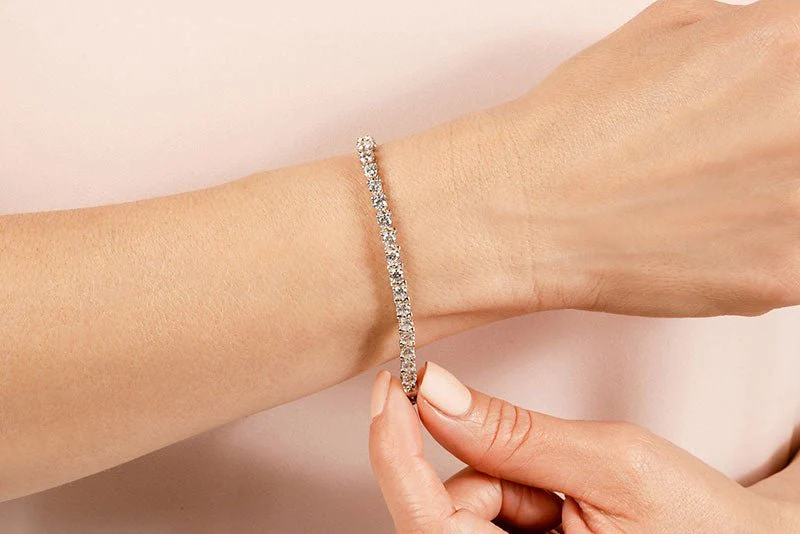 Classic 3 Prong Lab-Grown Diamond Tennis Bracelet with 3.06 ct.(finished) 2.5mm - Image 3