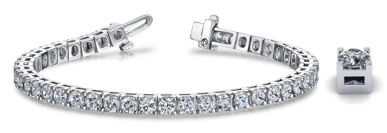 Classic 4 Prong Diamond Tennis Bracelet with 2.05 ct.(finished) 2.0mm - Image 5