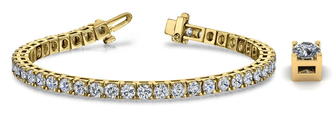 Classic 4 Prong Lab-Grown Diamond Tennis Bracelet with 13.94 ct.(finished) 4.75mm - Image 6