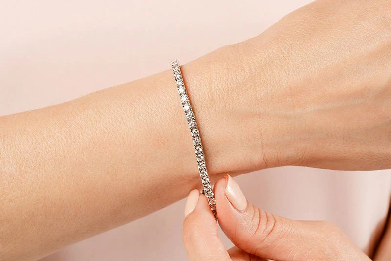 Classic 4 Prong Lab-Grown Diamond Tennis Bracelet with 21.56 ct.(finished) 5.8mm - Image 4