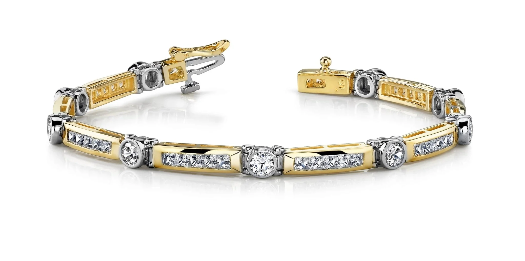 Classic Channel Frame Lab-Grown Diamond Bracelet with 7.02 ct.(finished) 2.5mm, 4.25mm - Image 6